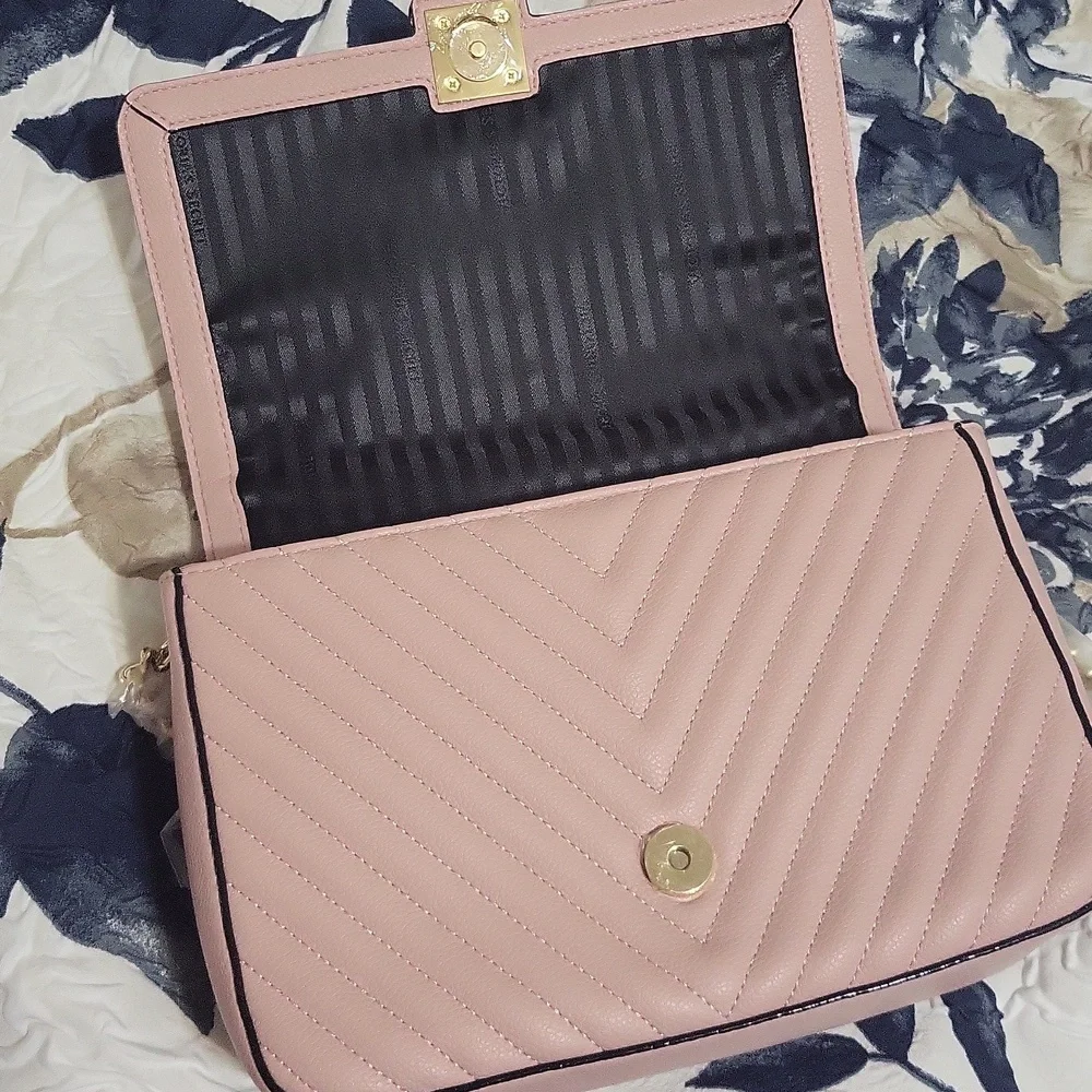 NWT Elegant Pink Quilted Women's Bag By Victoria's Secret